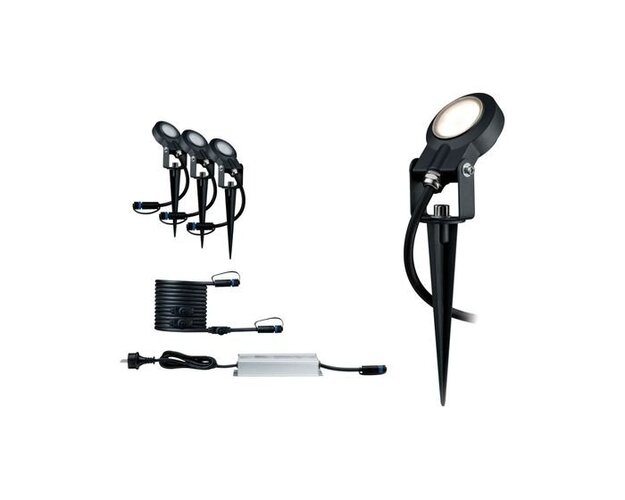 Zápichy - P 93696 Plug&Shine základní sada zemní zápich Sting IP67 3000K 3x6W - PAULMANN - foto 1