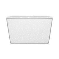 Hranatá - BRILO 3749-414 LED stropní svítidlo, 37 cm, 24 W, 2800 lm, matný chrom - BRILO