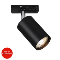 Lištové Briloner 230V - BRILO 8005015 LED spot GU10 lištový systém 230V – vysokonapěťový, 13,8cm, otočný/nastavitelný, černý - BRILO