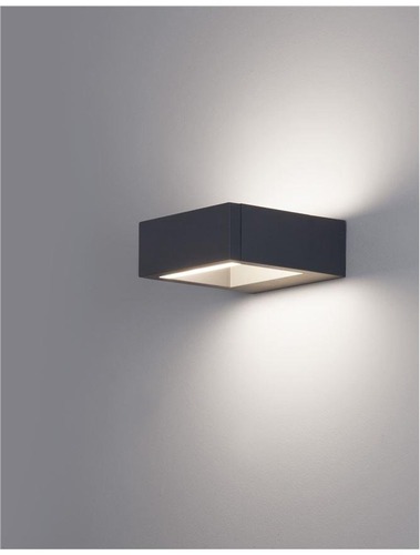 Nástěnná - NV 819502 Venkovní nástěnné svítidlo BLISS tmavě šedý hliník akrylový difuzor LED 7W 3000K 220-240V 56st. IP54 vč. driveru - NOVA LUCE - foto 1