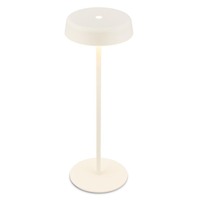 Stolní lampy dekorační - BRILO 7668016 BRILONER Pala stolní lampička - 2W, 200lm, bezdrátová, LED, dotykový vypínač, stmívatelné, bílá 7668016