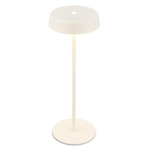 Stolní lampy dekorační - BRILO 7668016 BRILONER Pala stolní lampička - 2W, 200lm, bezdrátová, LED, dotykový vypínač, stmívatelné, bílá 7668016 - foto 1