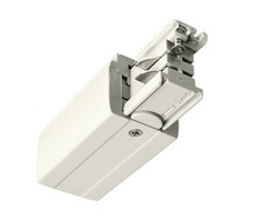 Lišty a příslušenství IVELA - IMPR 710009 Deko-Light kolejnicový systém 3-fázový 230V D Line elektrické napájení levé 230V bílá RAL 9016 98,5  - LIGHT IMPRESSIONS