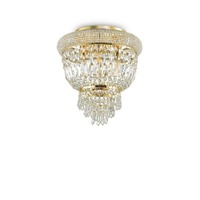 Dekorativní - ILUX 200996 Stropní svítidlo Ideal Lux Dubai PL3 ottone 200996 3x40W zlaté 32cm - IDEALLUX