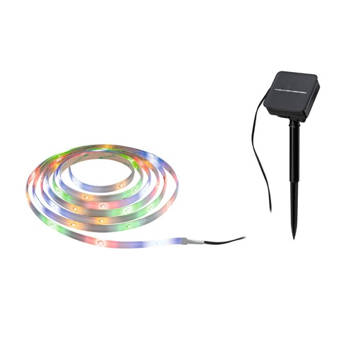 Dekorační - P 78897 LED pásek solární 3m soumrakový senzor a nabíjecí baterie 3m IP44 0,3W 16LEDs/m RGB - PAULMANN - foto 1