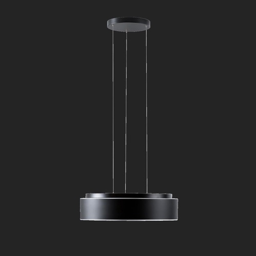 Kruhová - OS ERI67917 ERIS LEC4 závěsné skleněné svítidlo černá / bílo - černá IP40 4000 K 35W LED DALI (původní kód OS 67917) - OSMONT - foto 1