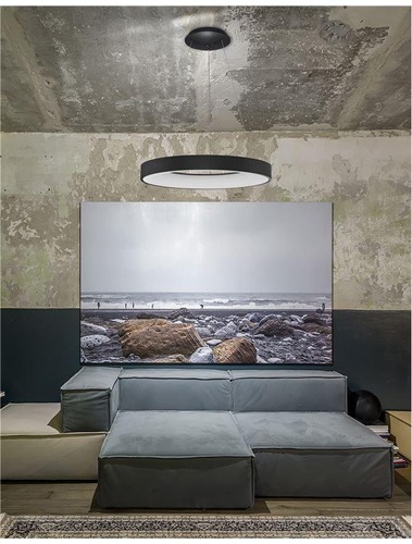 Kruhová - NV 9853044 Závěsné svítidlo RANDO SMART černý hliník a akryl LED 50W 230V 3000K - 4000K IP20 Tuya stmívatelné - NOVA LUCE - foto 1