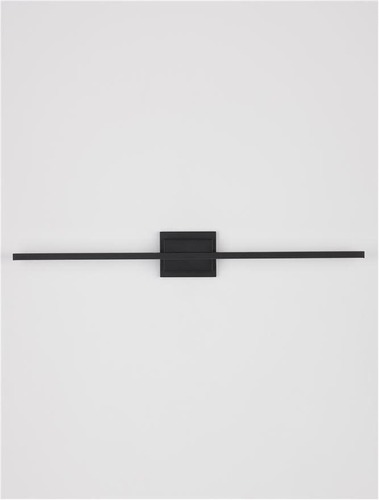 Nad obrazy/zrcadla - NV 9267019 Nástěnné svítidlo nad obrazy AZURE černý hliník a akryl LED 21W 230V 3000K IP20 - NOVA LUCE - foto 1