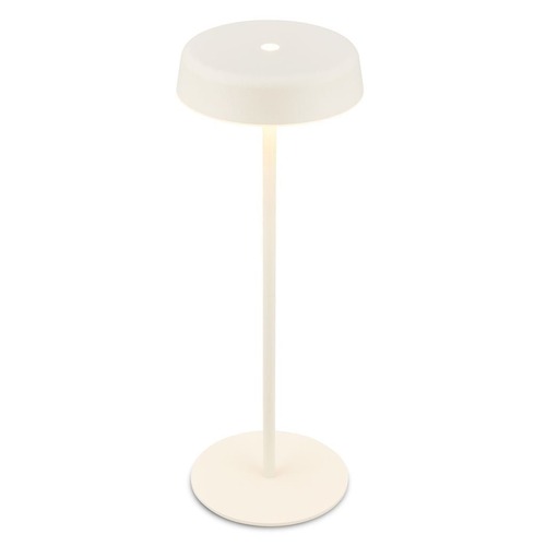 Stolní lampy dekorační - BRILO 7668016 Pala stolní lampička - 2W, 200lm, bezdrátová, LED, dotykový vypínač, stmívatelné, bílá - BRILO - foto 1