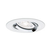Koupelnová - P 92422 LED vestavné svítidlo Nova Plus GU10 Flat IP65 93mm 4,9W 230V stmívatelné 4000K bílá mat/chrom - PAULMANN