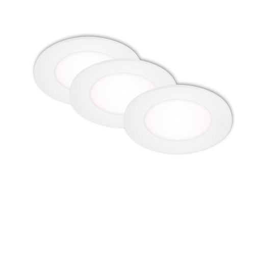 Kruhová - BRI 7125-436 AKCE - 3ks sada LED vestavná svítidla pr. 8,6 cm 3x 3W bílé - BRILONER - foto 1