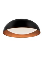 Kruhová - NV 86008 VÝPRODEJ Stropní svítidlo LANDON černý hliník zvenku měď uvnitř a akryl LED 40W 3000K IP20 stmívatelné - NOVA LUCE