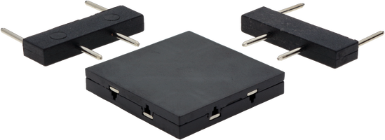 LED mini magnetické stopy - Černý L-konektor