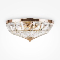 Kruhová - M MOD094CL-04G Stropní svítidlo Facet 4x60W zlatá kov křišťálový efekt - MAYTONI