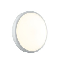 Nástěnná - FAN LED-EVER-XL BCO Venkovní nástěnné svítidlo LED EVER bílá, polykarbonát, 28 W, 3750 lm, 3000/4000 K, IP65, 30 x 7,8 cm - FANEUROPE