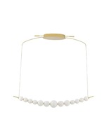 Podélná - NV 9695205 Závěsné svítidlo PERLA zlatý kov a opálové sklo LED 32W 230V 3000K IP20 stmívatelné - NOVA LUCE