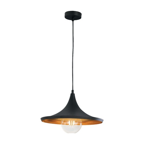 Dekorativní - FAN I-BROADWAY-S1 Závěsné svítidlo Broadway, černá/zlatá, 1xE27, 35 x 120 cm - FANEUROPE - foto 1