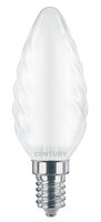 E14 - CEN INSTOR-041430 LED FILAMENT SVÍČKA TWIST SATÉN 4W E14 3000K 470Lm 360d 35x97mm IP20  - CENTURY