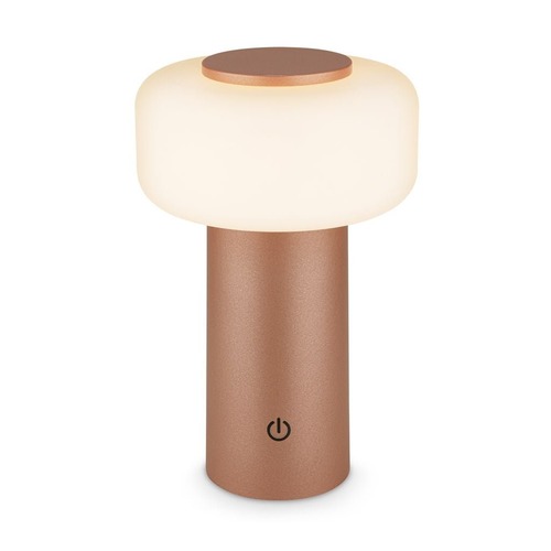 Stolní lampy dekorační - BRILO 7580014 Juna stolní lampa - 1,8W, 210lm, nabíjecí, LED, stmívatelné, dotykový vypínač, teplá bílá, kávová - BRILO - foto 1