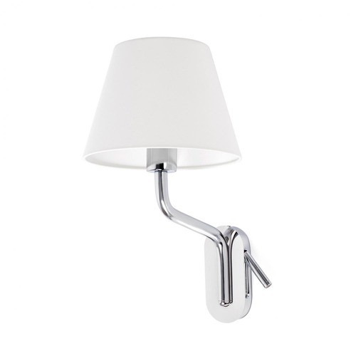 Dekorativní - FARO 24007-10 ETERNA levá chrom/bílá nástěnná lampa se čtecí lampičkou - FARO - foto 1