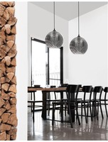Koule - NV 8436411 Závěsné svítidlo JERARDO kouřové sklo s bublinkami uvnitř černý kov E27 1x12W IP20 bez žárovky - NOVA LUCE