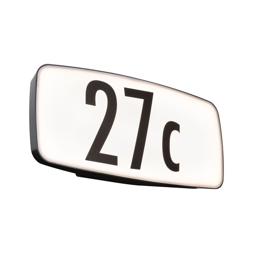 Nástěnná - P 94506 LED domovní číslo a svítidlo Sheera soumrakový senzor a pohybové čidlo pohybové čidlo teplá bílá IP44 276x73mm 3000K 6,5W 230V - PAULMANN - foto 1