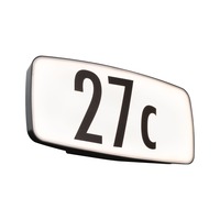 Nástěnná - P 94506 LED domovní číslo a svítidlo Sheera soumrakový senzor a pohybové čidlo pohybové čidlo teplá bílá IP44 276x73mm 3000K 6,5W 230V - PAULMANN