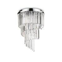 Dekorativní - ILUX 168937 Stropní svítidlo Ideal Lux Carlton PL12 cromo 138937 50cm chromové E14 12x40W - IDEALLUX