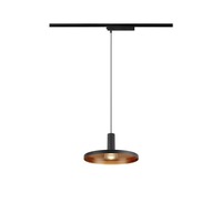 Svítidla - LA 1010800 LALU® SET 1~ závěsné svítidlo, LED základna, PLATE 22, PHASE, délka závěsu 200 cm, 2700/3000K, 40°, černá - BIG WHITE (SLV)