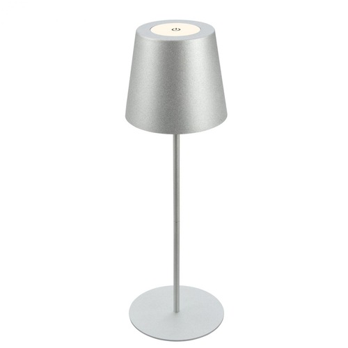 Stolní lampy dekorační - BRILO 7508014 Kiki stolní lampička bezdrátová, dotykový vypínač, nastavitelná výška, stmívatelné, nabíjecí, matný chrom - BRILO - foto 1