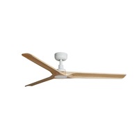 Ventilátory - FARO 33810 HEYWOOD L stropní ventilátor, bílá/světlé dřevo s DC motorem - FARO