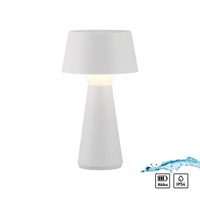 Na stůl - LD 19260-16 ABERA LED stolní lampa na baterie bílá dotykový stmívač IP54 USB vnitřní i venkovní použití 3000K - JUST LIGHT