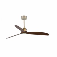 Ventilátory - FARO 33398 JUST FAN M, starozlatá/dřevo, stropní ventilátor s DC motorem - FARO