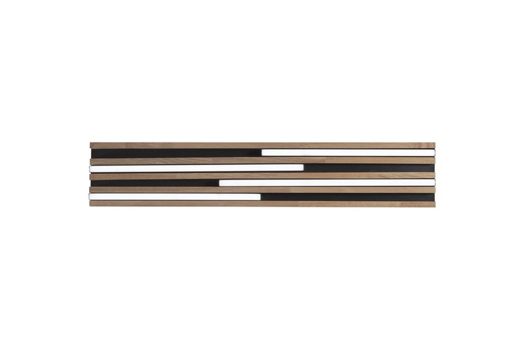 Dekorativní - FAN LED-KUMA-RT80-NER Stropní LED svítidlo Kuma (černá, dřevo) 24 W, CCT 2700 / 3200 / 4000 K, 80 x 15 x 5,2 cm - FANEUROPE - foto 1
