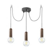 Vícečetná - LD 14776-48 TURN ME Závěsné svítidlo, 3-ramenné, barva rzi, moderní vintage - LEUCHTEN DIREKT / JUST LIGHT