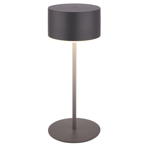 Stolní lampy dekorační - BRILO 7629015 Kira stolní lampička - 3W, 200lm, bezdrátová, LED, dotykový vypínač, stmívatelné, antracit - BRILO - foto 1