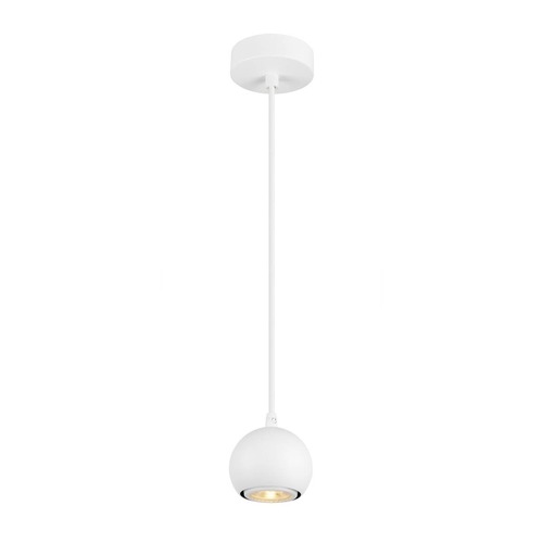 Subtilní - LA 1008173 LIGHT EYE® 90 závěsné svítidlo, GU10, délka závěsu 150cm, 1x max. 6W, matně bílá - BIG WHITE (SLV) - foto 1