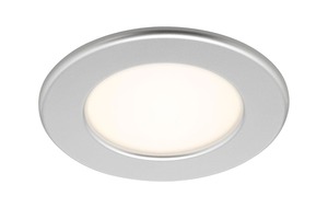 Kruhová - BRI 7053-014 LED vestavné svítidlo, pr. 11,5 cm, 6 W, matný chrom - BRILONER