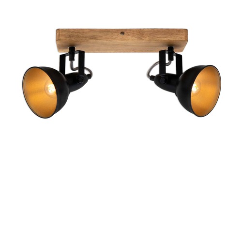 Bodová - BRI 2901-025 Bodové svítidlo 28 cm 2x E14 25W černá - BRILONER - foto 1