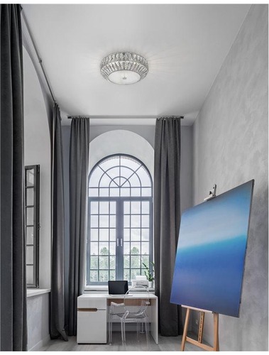 Kruhová - NV 8501651 Stropní svítidlo VALENCE čirý křišťál a bílé sklo G9 6x5W 230V IP20 bez žárovky - NOVA LUCE - foto 1