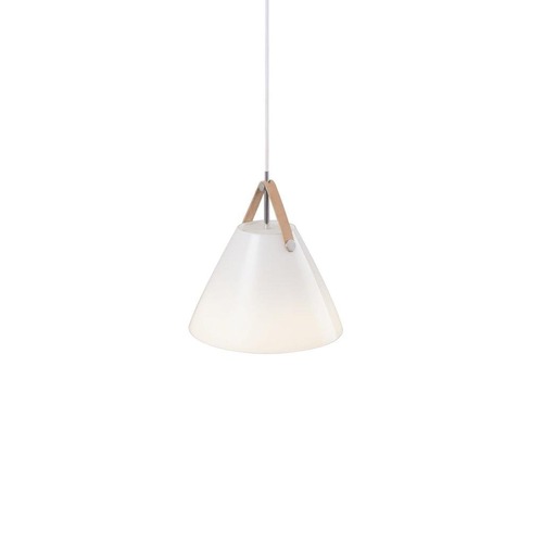 Kónická - NOR 84313001 Závěsné svítidlo Strap 27 1x40W E27 bílá opál - NORDLUX - foto 1