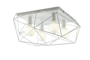 Dekorativní - FAN I-ABRAXAS-PL4 BCO Stropní svítidlo Abraxas, bílé, 4 x E27, 62 x 51 x 27 cm - FANEUROPE