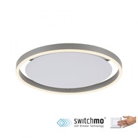 Kruhová - LD 15391-95 RITUS LED stropní svítidlo, hliník, kruhové, pr.40cm, stmívatelné, Switchmo, teplá bílá krokově stmívatelné 3000K - LEUCHTEN DIREKT / JUST LIGHT