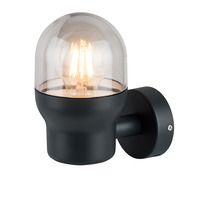 LED zahradní světla - Nástěnná lampa hliníková IP44 1x27 ČERNÁ TLO