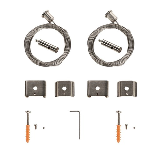 Lišty a příslušenství EUTRAC - LA 1002845 Závěs z drátěného lana pro EUTRAC®, S-TRACK a 1fázové lišty, 5m, dvoudílná sada - BIG WHITE (SLV) - foto 1