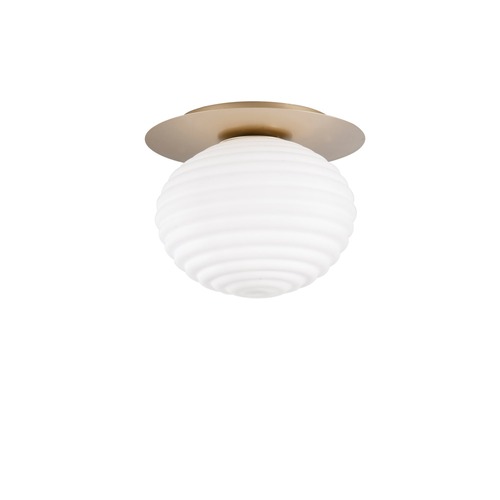Kruhová - FAN I-RIPPLE-PL35-ORO Stropní přisazené svítidlo Ripple zlatá, patice E27, 35 x 35 x 28 cm - FANEUROPE - foto 1