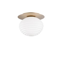 Kruhová - FAN I-RIPPLE-PL35-ORO Stropní přisazené svítidlo Ripple zlatá, patice E27, 35 x 35 x 28 cm - FANEUROPE