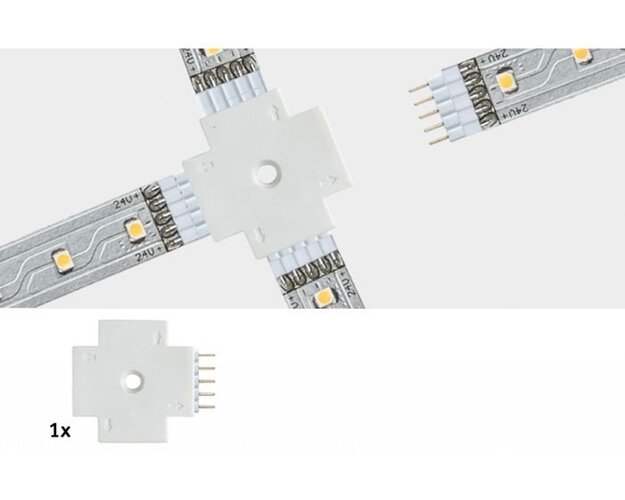 Příslušenství pro LED pásky - P 70617 MaxLED X-spojka bílá - PAULMANN - foto 1