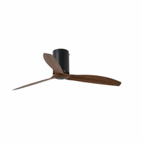 Ventilátory - FARO 32042 MINI TUBE FAN, černá/dřevo, stropní ventilátor s DC motorem - FARO