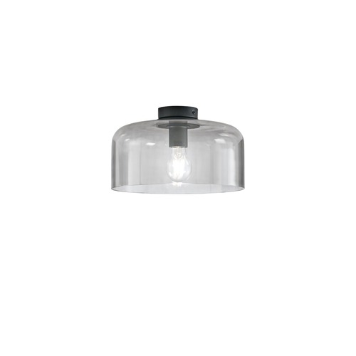 Kruhová - FAN I-GIBUS-PL30 GR Stropní svítidlo Gibus, kouřové (fumé), 1 x E27, 30 x 30 x 23 cm - FANEUROPE - foto 1